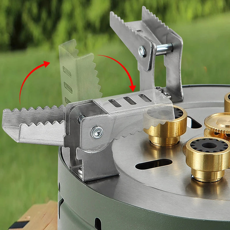 Portable Outdoor Electronic Ignition Gas Stove, Foldable High-Power Camping