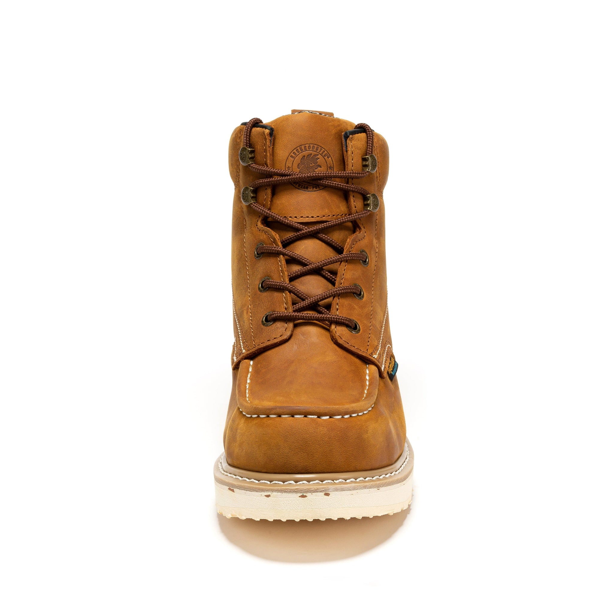 Edgewood Men’s 6-Inch Brown Steel Toe Waterproof Wedge Work Boots