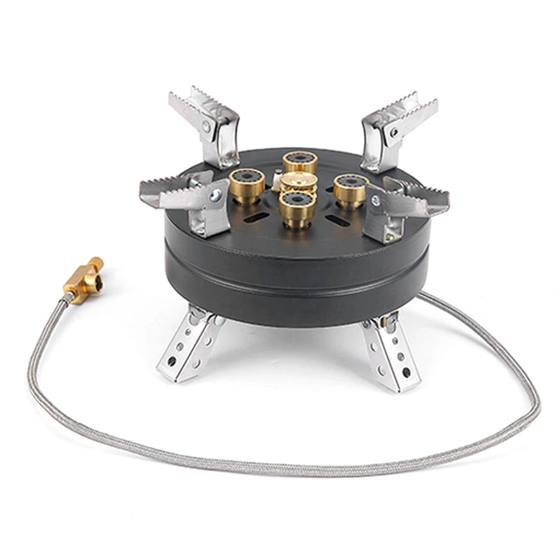 Portable Outdoor Electronic Ignition Gas Stove, Foldable High-Power Camping