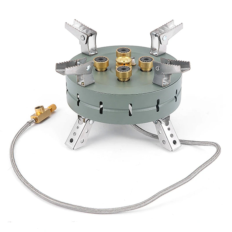 Portable Outdoor Electronic Ignition Gas Stove, Foldable High-Power Camping