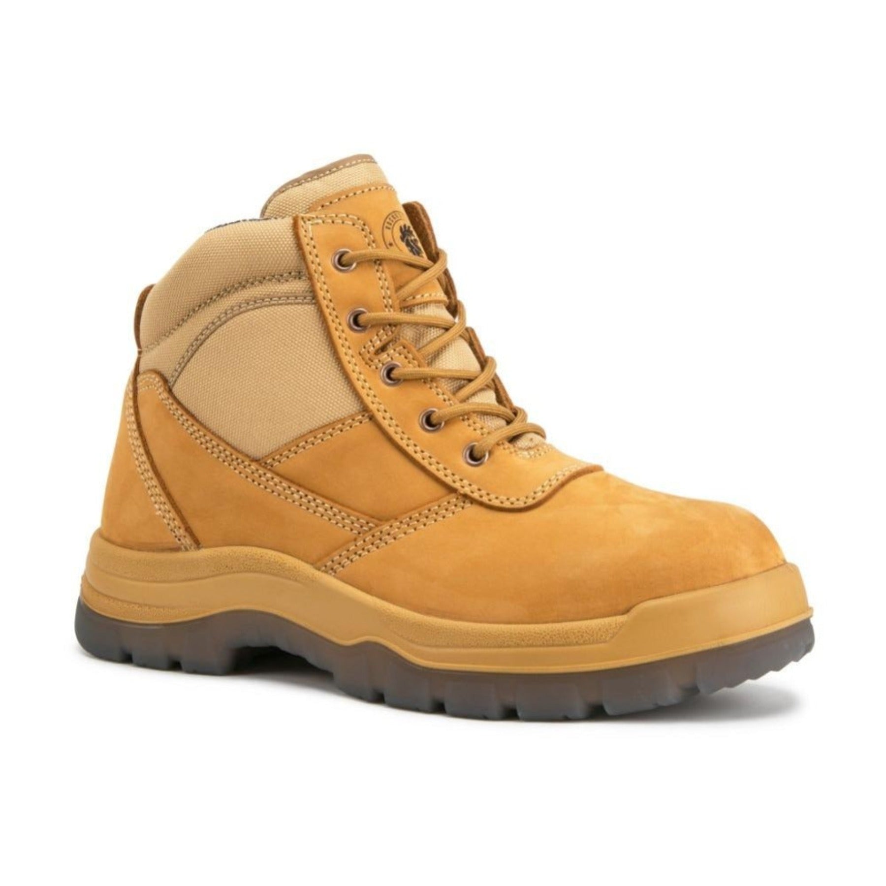Cortez Tan 6-Inch Leather Work Boots with Steel Toe Cap