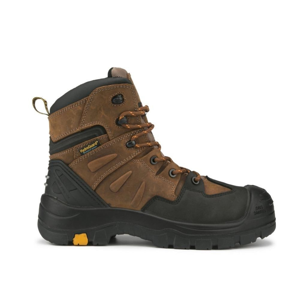 Woodland Brown 6-Inch Waterproof Safety Toe Leather Work Boots