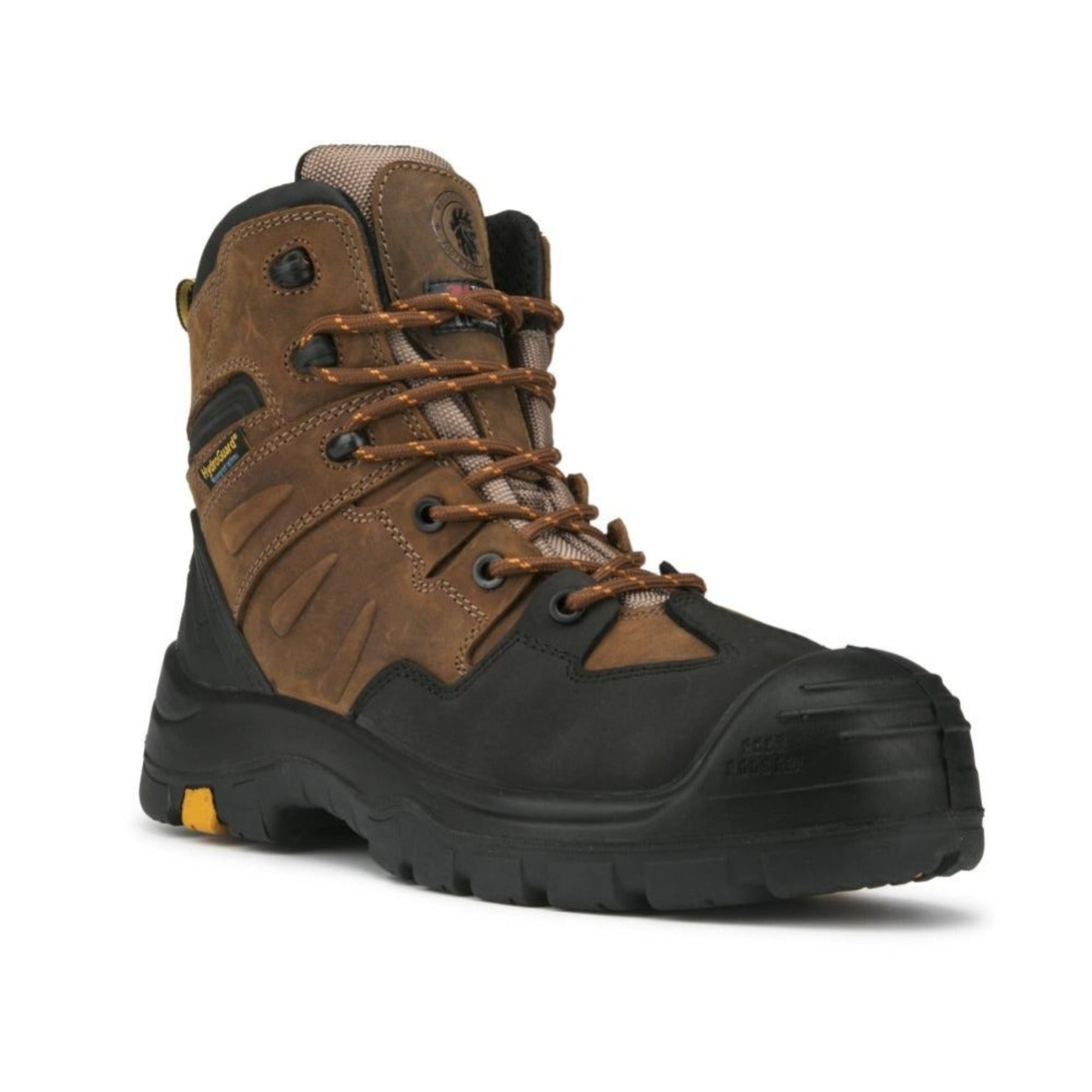Woodland Brown 6-Inch Waterproof Safety Toe Leather Work Boots