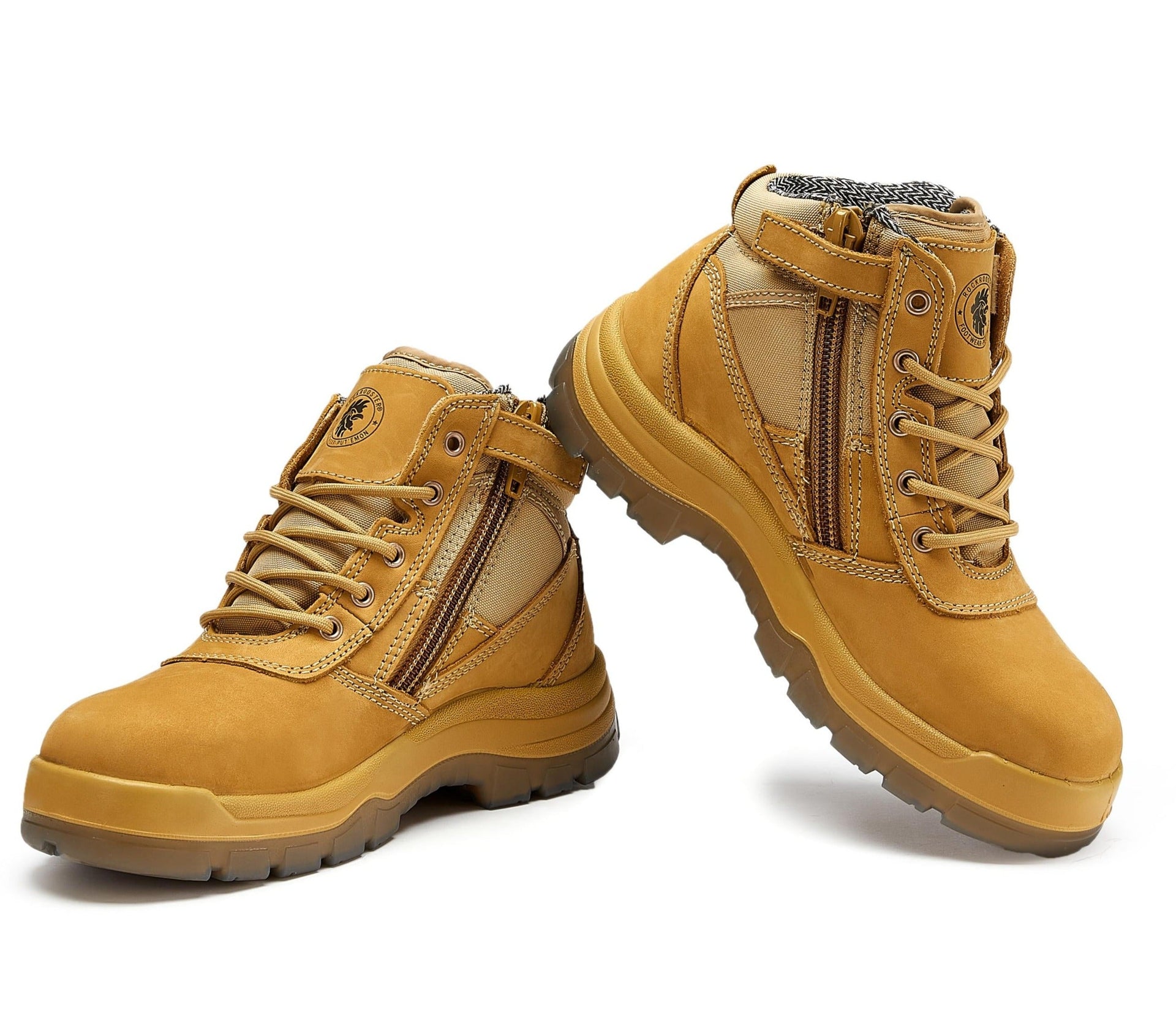 Cortez Tan 6-Inch Leather Work Boots with Steel Toe Cap