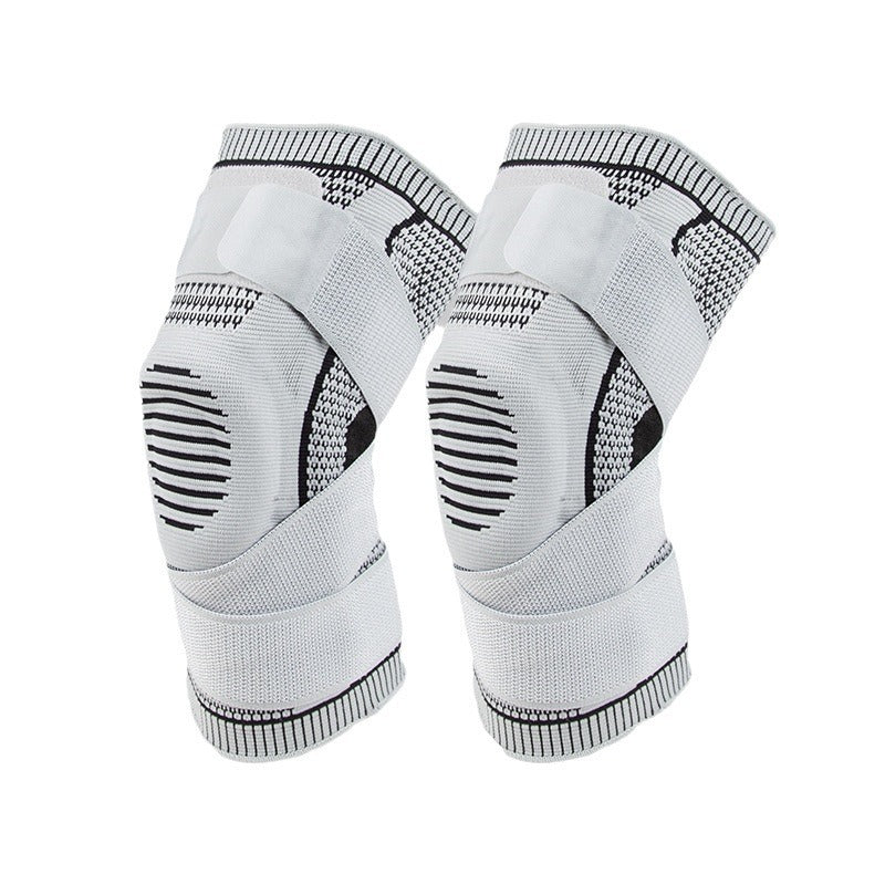 Sports Silicone Knee Pads with Compression Straps for Joint Protection