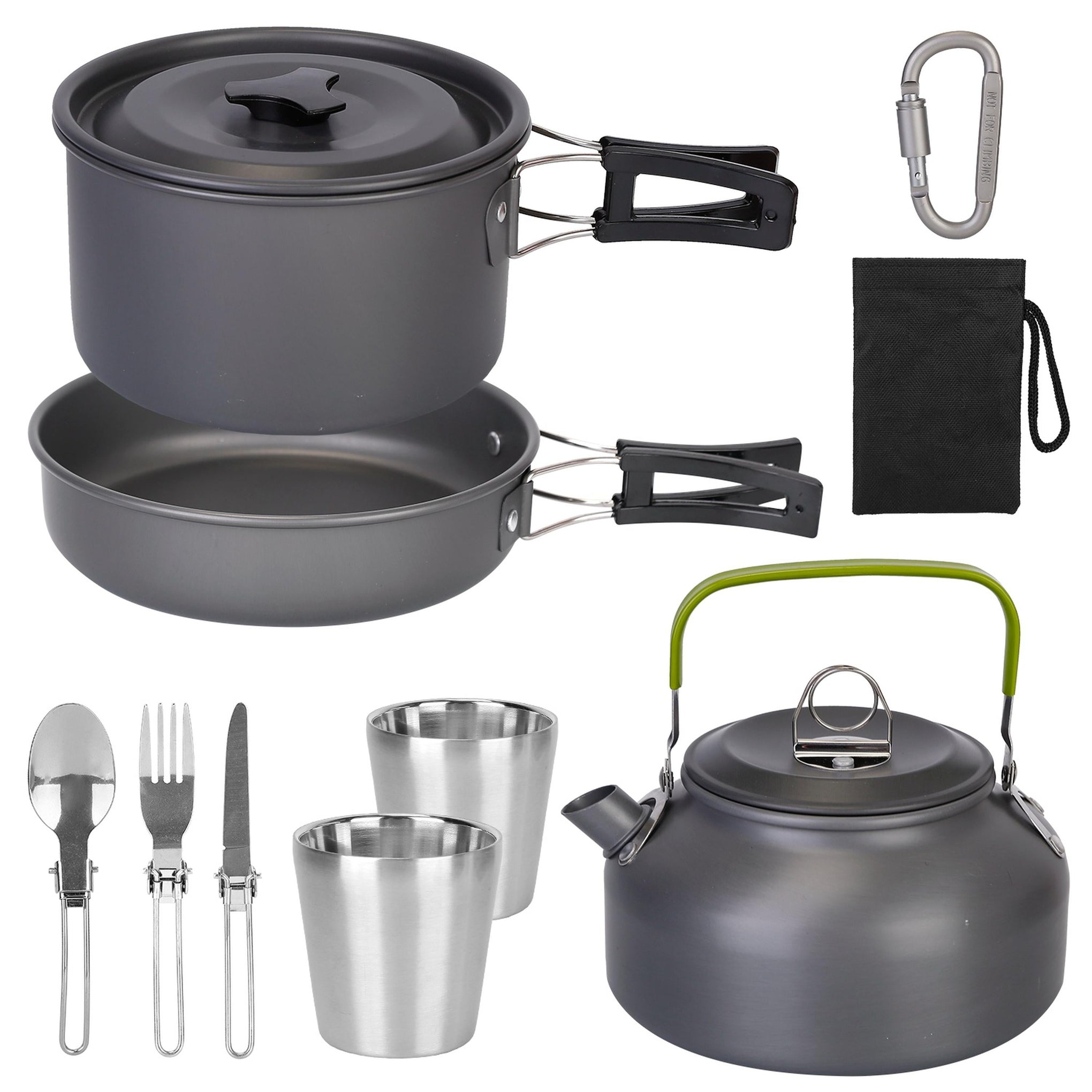 12-Piece Camping Cookware Set with Stove and Utensils for Outdoors