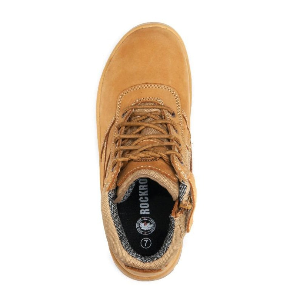 Cortez Tan 6-Inch Leather Work Boots with Steel Toe Cap