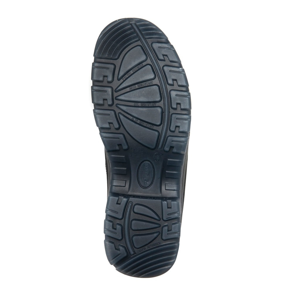 Crisson Black 6-Inch Leather Work Boots with Steel Toe Cap