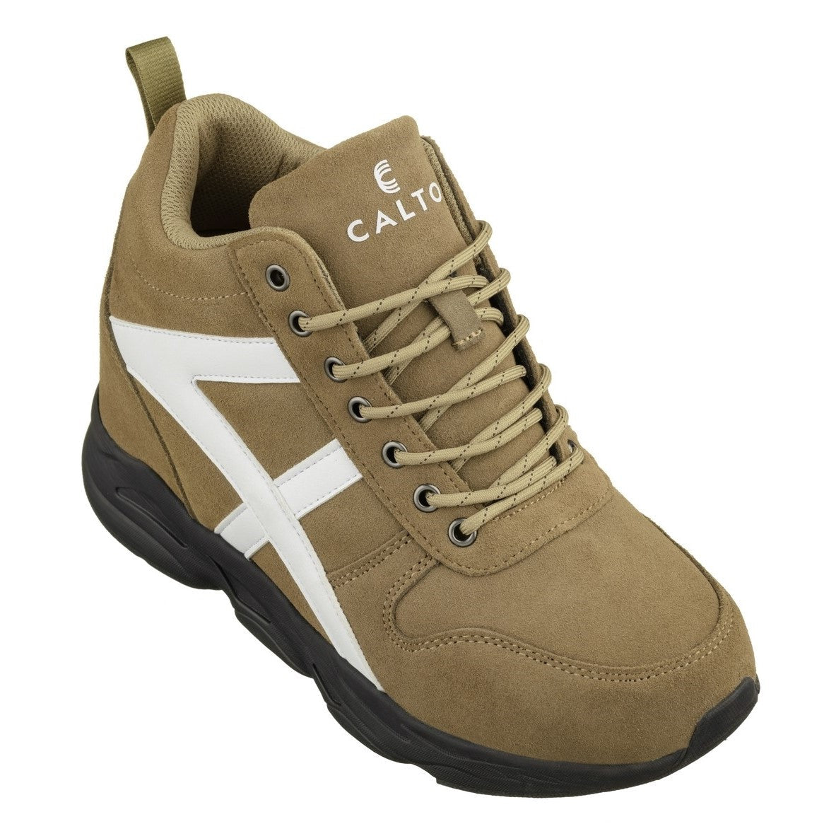 S22782 Khaki/White Hiking Boots, 3.6 Inches Taller Elevation