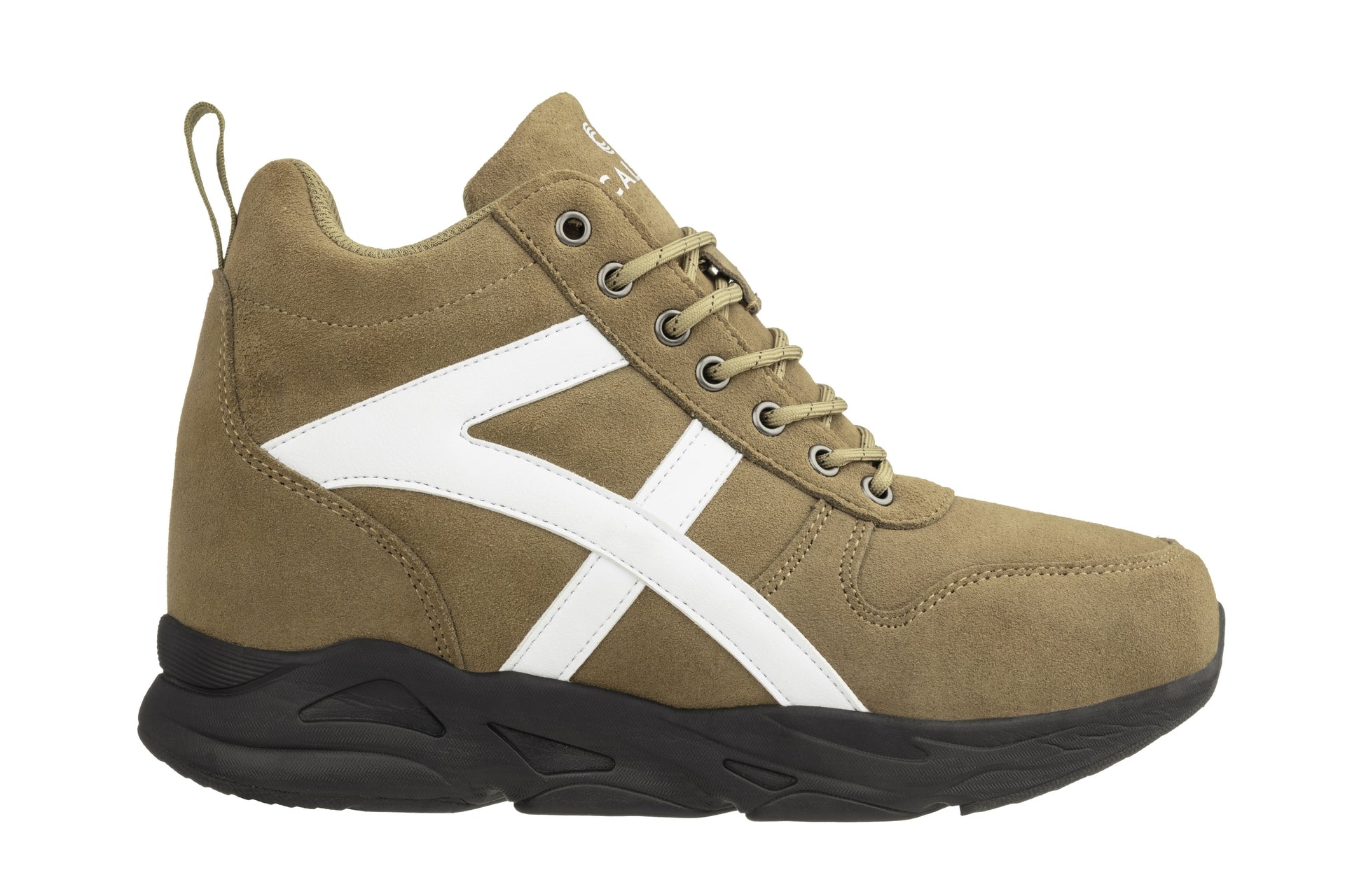 S22782 Khaki/White Hiking Boots, 3.6 Inches Taller Elevation