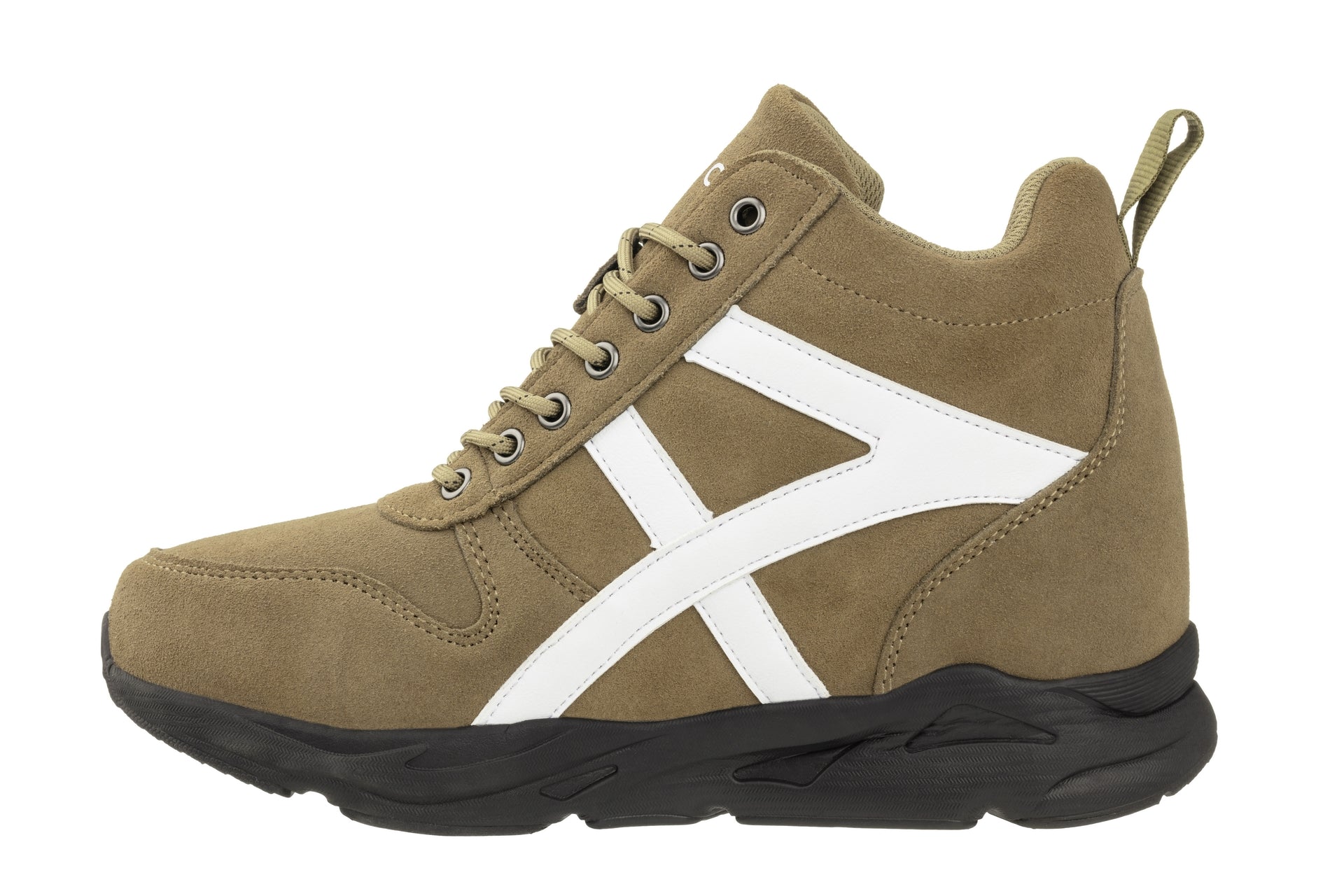 S22782 Khaki/White Hiking Boots, 3.6 Inches Taller Elevation