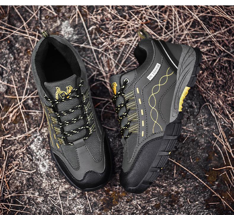 Men’s Casual Outdoor Leather Shoes, Durable, Lightweight, and Breathable