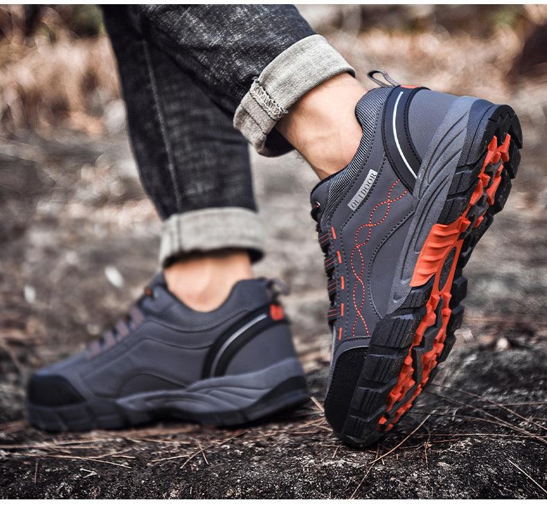 Men’s Casual Outdoor Leather Shoes, Durable, Lightweight, and Breathable