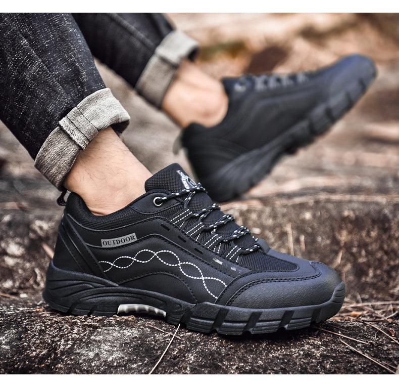Men’s Casual Outdoor Leather Shoes, Durable, Lightweight, and Breathable