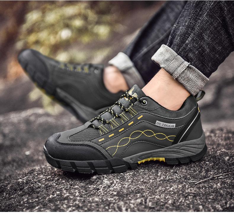 Men’s Casual Outdoor Leather Shoes, Durable, Lightweight, and Breathable