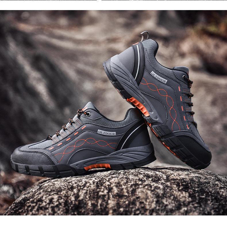 Men’s Casual Outdoor Leather Shoes, Durable, Lightweight, and Breathable