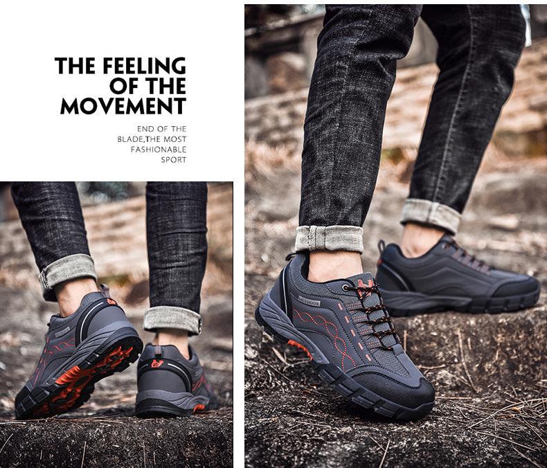 Men’s Casual Outdoor Leather Shoes, Durable, Lightweight, and Breathable