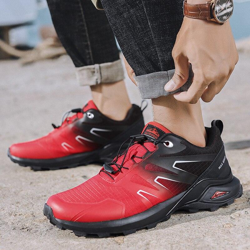 Men’s Breathable Waterproof Hiking and Trail Running Outdoor Sneakers