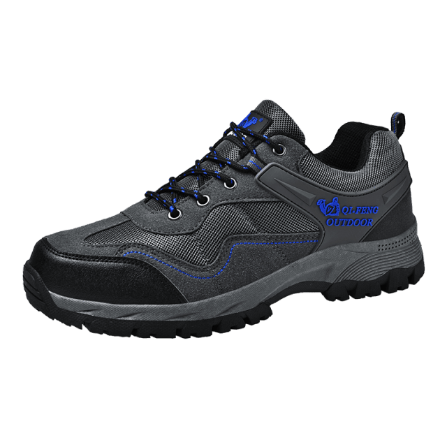 Men’s Outdoor Casual Hiking Shoes, Low-Cut Leather Walking Boots