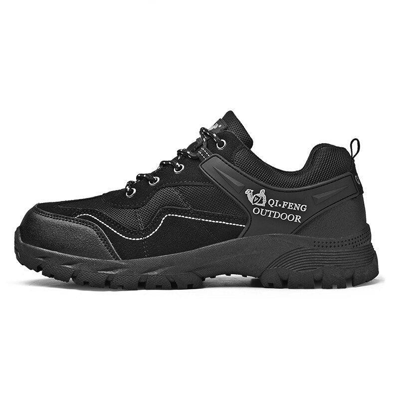 Men’s Outdoor Casual Hiking Shoes, Low-Cut Leather Walking Boots