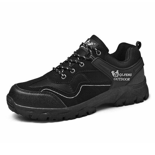 Men’s Outdoor Casual Hiking Shoes, Low-Cut Leather Walking Boots