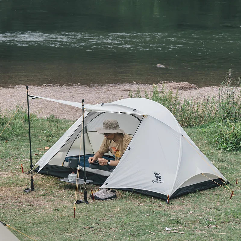 Lightweight Rainproof Camping Tent with Aluminum Poles, Easy Setup