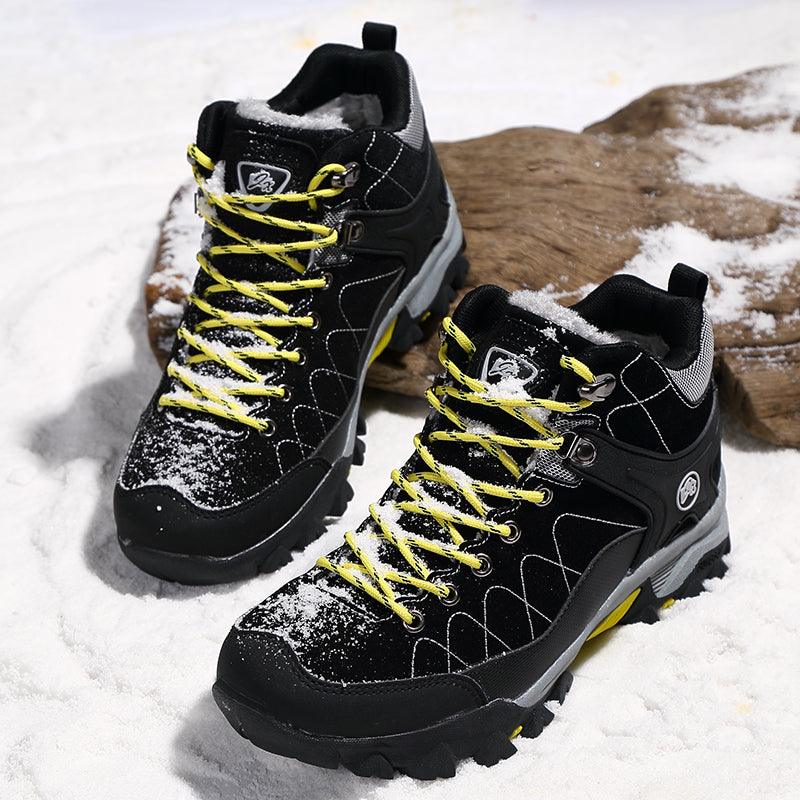 Men’s Soft Black Winter Boots, Fur-Lined, Warm and Non-Slip