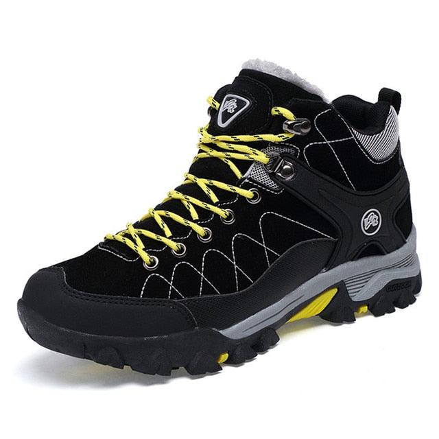Men’s Soft Black Winter Boots, Fur-Lined, Warm and Non-Slip