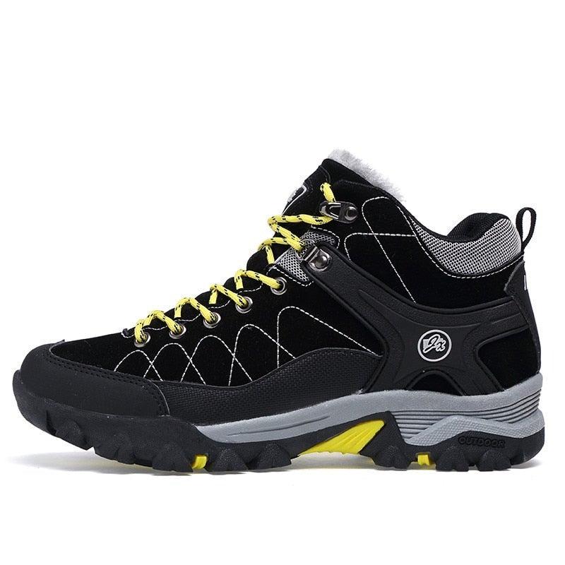 Men’s Soft Black Winter Boots, Fur-Lined, Warm and Non-Slip