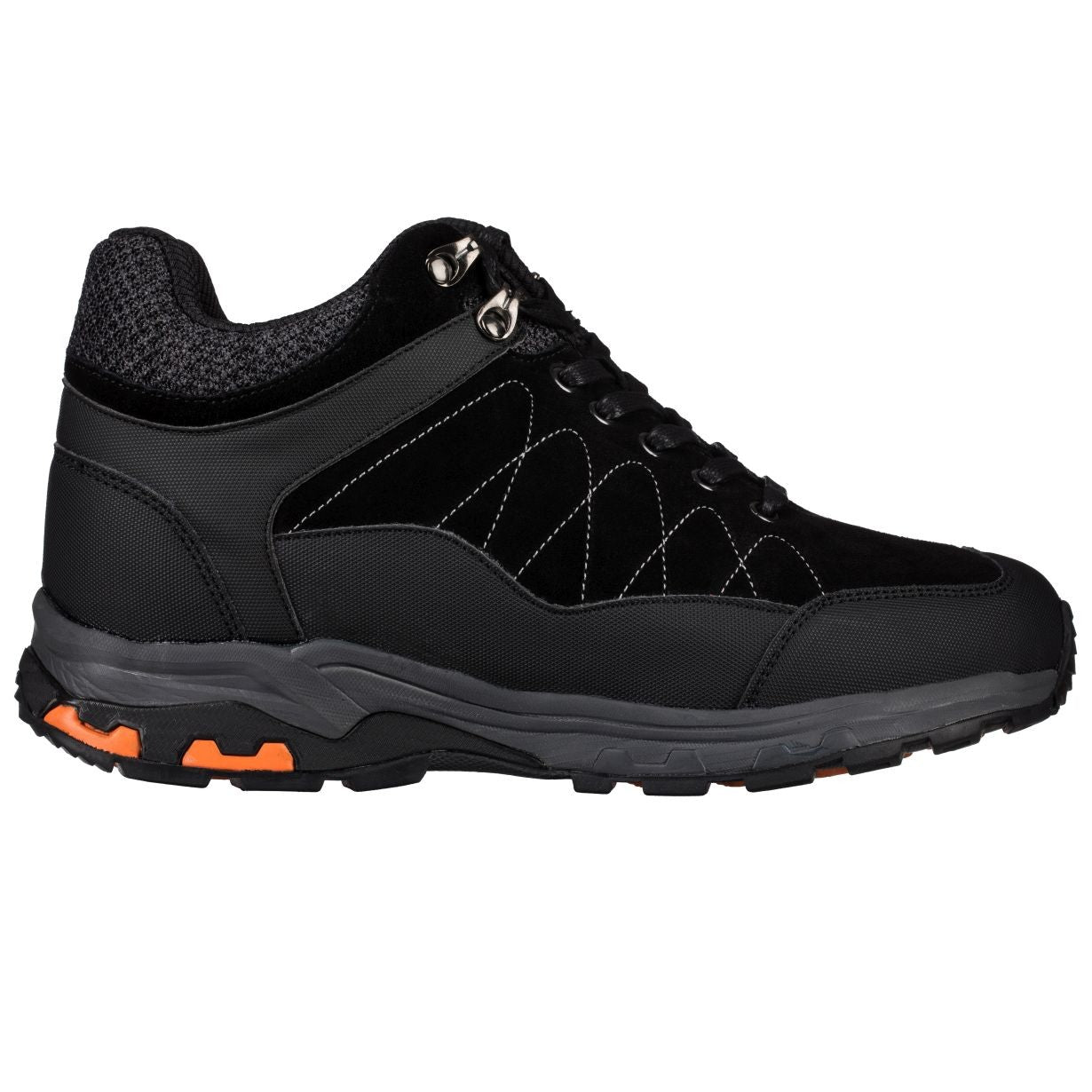 H75470 - 3.2 Inches Taller (Black) - Hiking Style Boots