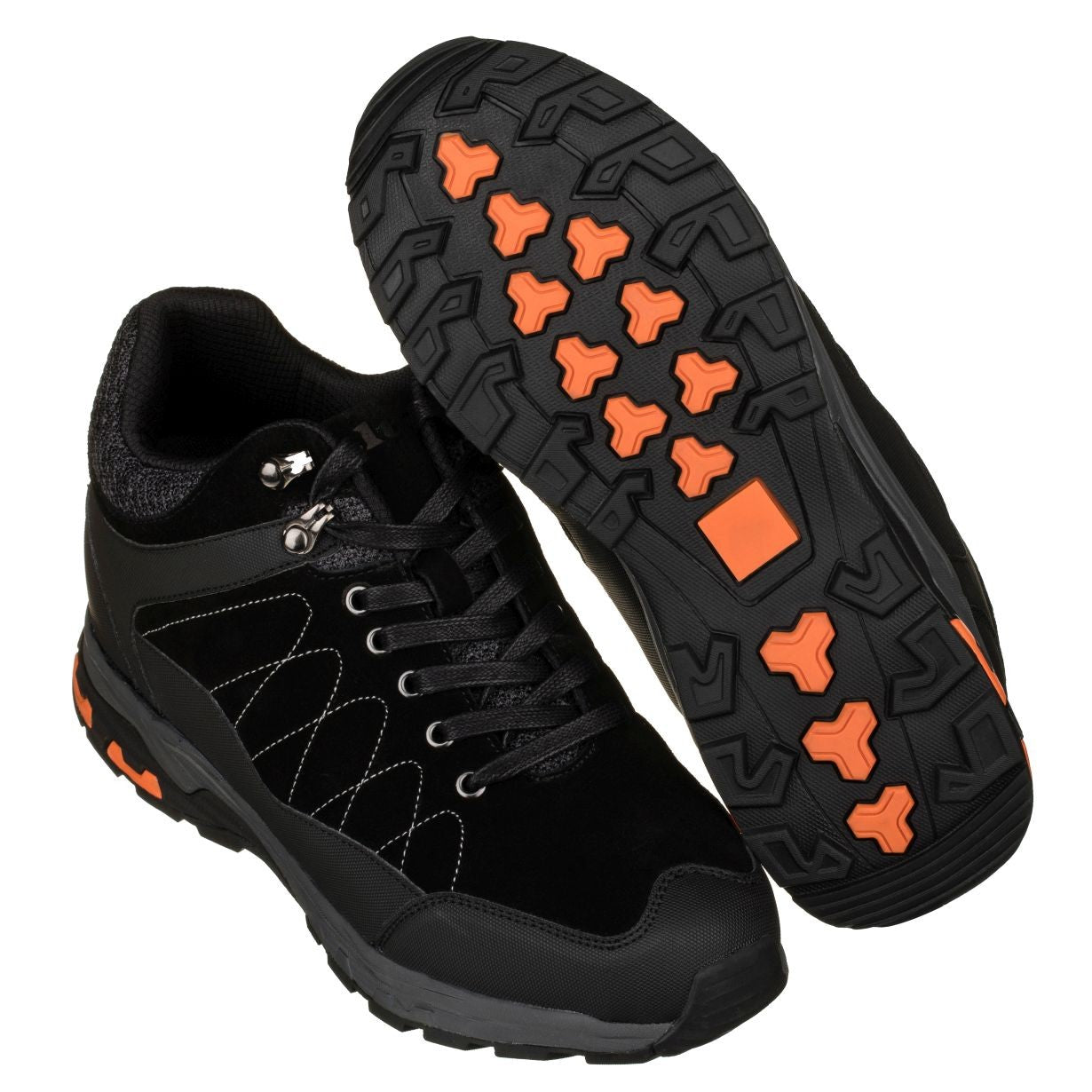 H75470 - 3.2 Inches Taller (Black) - Hiking Style Boots