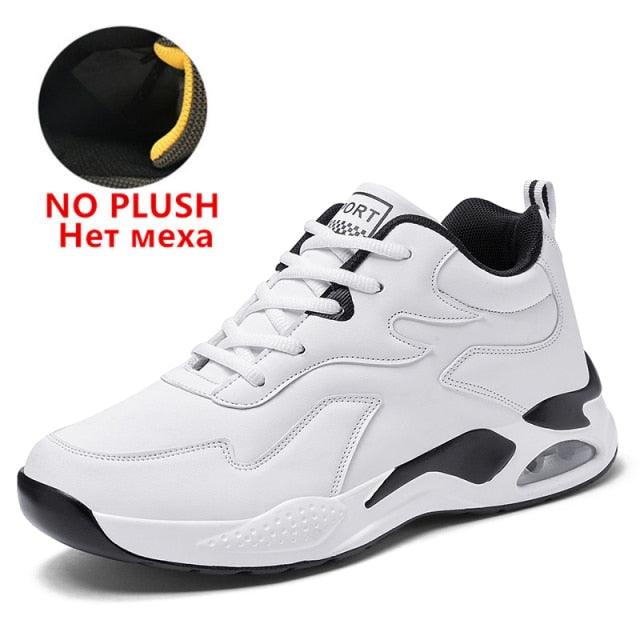 Men’s Winter Fur-Lined Waterproof Ankle Sneakers, Warm and Non-Slip