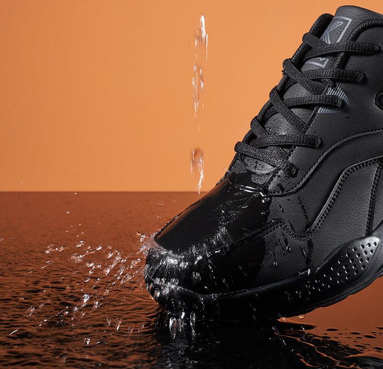 Men’s Winter Fur-Lined Waterproof Ankle Sneakers, Warm and Non-Slip