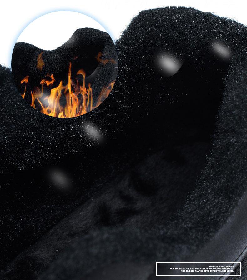 Men’s Winter Fur-Lined Waterproof Ankle Sneakers, Warm and Non-Slip