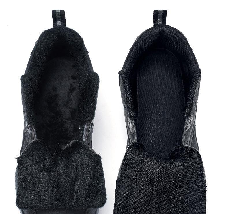 Men’s Winter Fur-Lined Waterproof Ankle Sneakers, Warm and Non-Slip